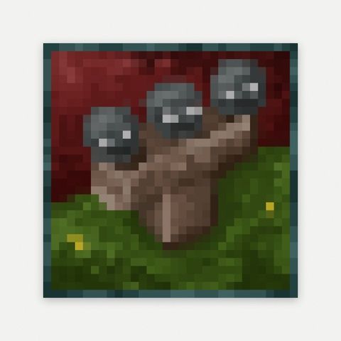 Друк на полотні Wither (Візер) з гри Майнкрафт - 30х30 MC-witherv1 фото