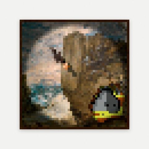Друк на полотні Cavebird (Печерна пташка) з гри Майнкрафт - 30х30 MC-cavebirdv1 фото