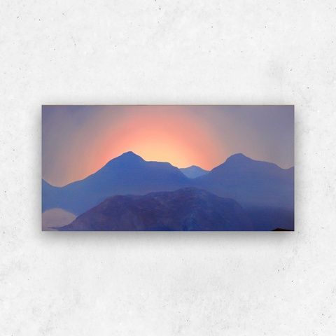 Друк на полотні Sunset dense (Захід сонця густий) з гри Майнкрафт 30х60 M-005-1 фото