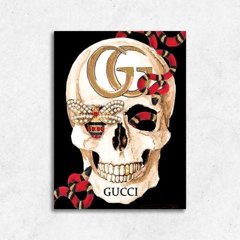 Друк на полотні з черепом Gucci - 20х30 146735773931v1 фото